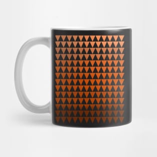 Rust Colours, Burnt Orange and Black Zig Zag Design Mug